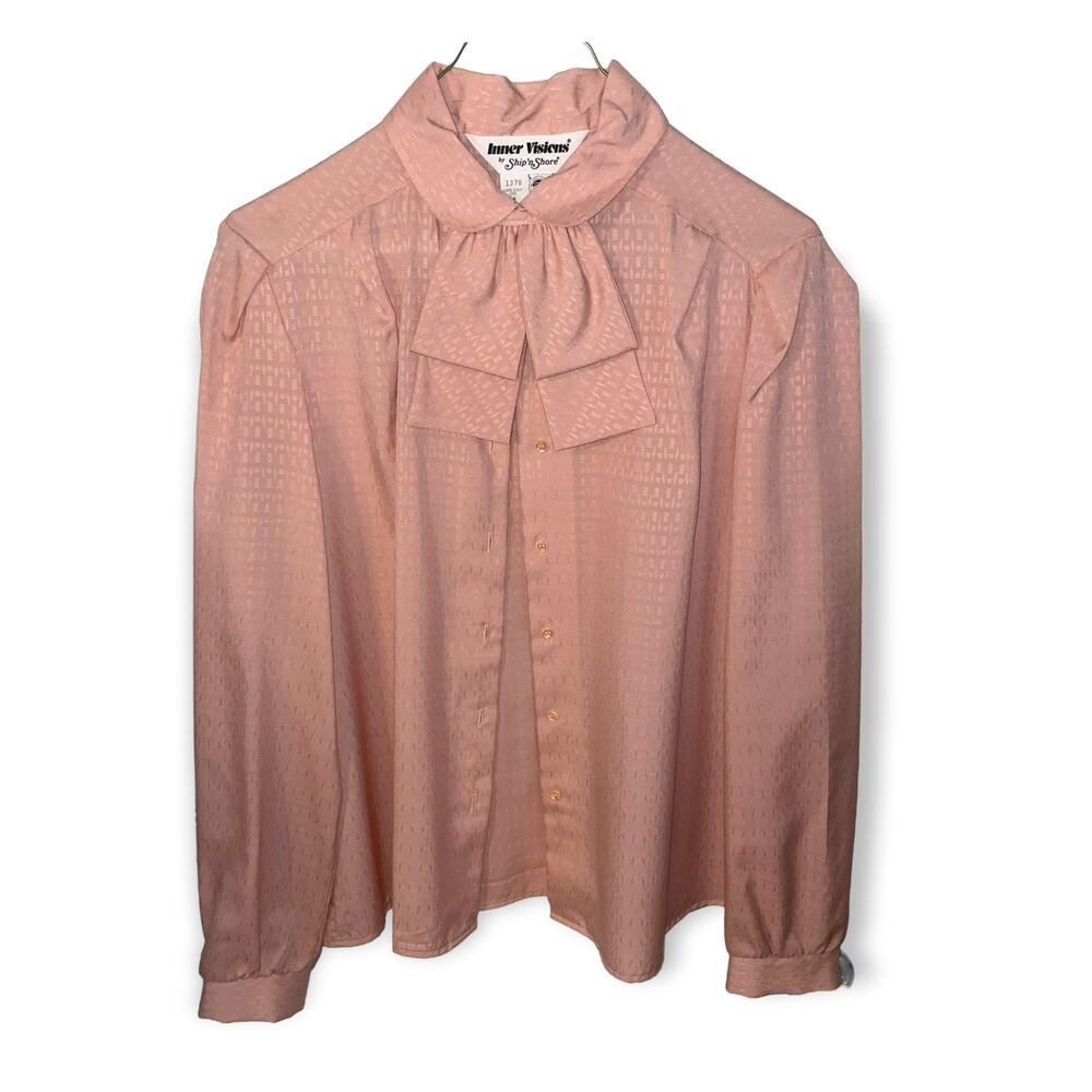 Vintage Inner Visions by Ship 'n Shore womens pink blouse Sz 14